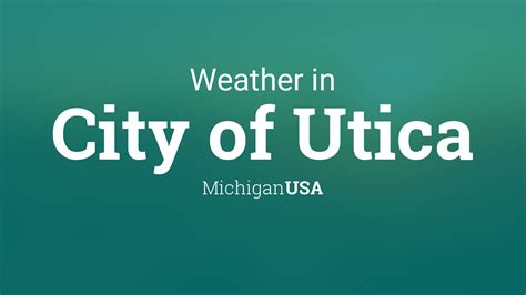 Current <strong>weather in Utica</strong> and forecast for today, tomorrow, and next 14 days. . Weather utica mi